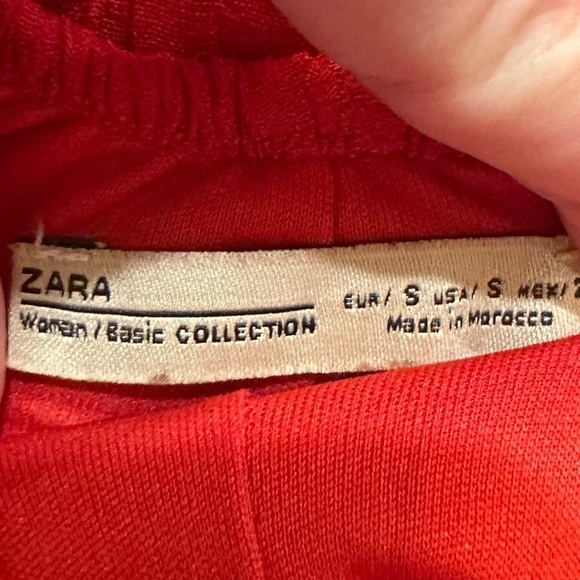 Zara Red Maxi Dress Spaghetti Straps Ruffle Detail Bow Tie Open Back Small - Picture 10 of 13